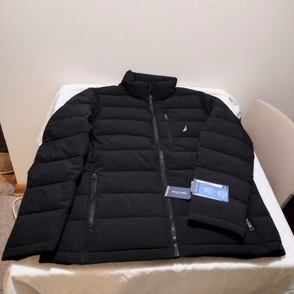 Nautica Mens Black Water & Wind Resistant Puffer Jacket - Picture 3 of 14